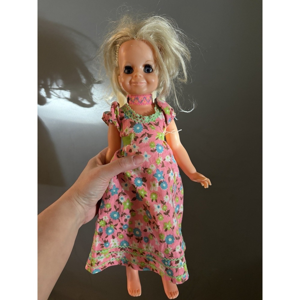 Vintage Ideal Toy 1969 Velvet Crissy Family 16" Grow Hair Doll works